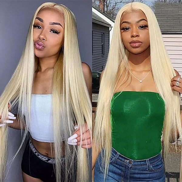 USA Warehouse Clearance | Pre-cut Lace Wig Straight Hair 613 Blonde Wear Go Glueless Wig