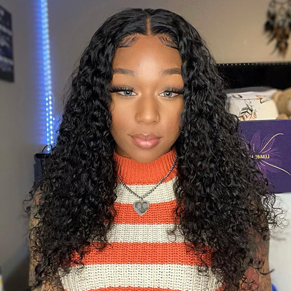 Water Wave Wear Go Wig Pre-cut 7x5 HD Lace Bleached Knots Wig With Pre-plucked Hairline