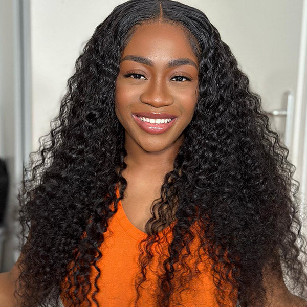 Water Wave Wear Go Wig Pre-cut 7x5 HD Lace Bleached Knots Wig With Pre-plucked Hairline