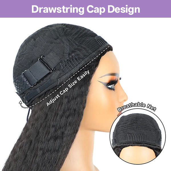 3 In 1 Half Wig | Burmese Curly Highlight 1B/30 Color Wear Go Half Wig Snug Fit