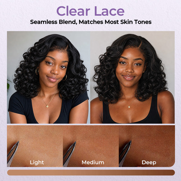 OQ HAIR 4C Edges Hairline Glueless Voluminous Bouncy Curly Wig C Part 9x6 Pre-styled Wear Go Wig With Drawstring Cap