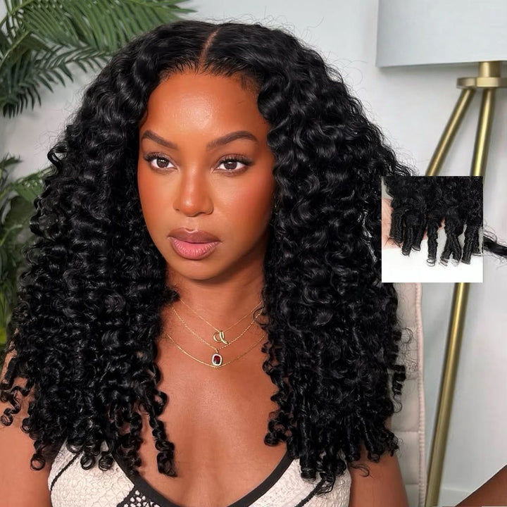 OQ HAIR Burmese Curly Glueless Wig Bleached Knots Pre-Cut 9x6 HD Lace Flexible Fit Drawstring Wear Go Wig