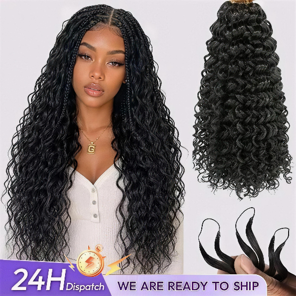 24H Shipping | OQ HAIR Lightweight Feather Water Wave Crochet Human Hair Miracle Knots Beginner Friendly