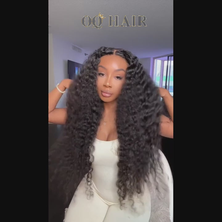 OQHAIR Water Wave Wear Go Wigs 4x6 HD Lace Real Glueless Lace Closure Wigs