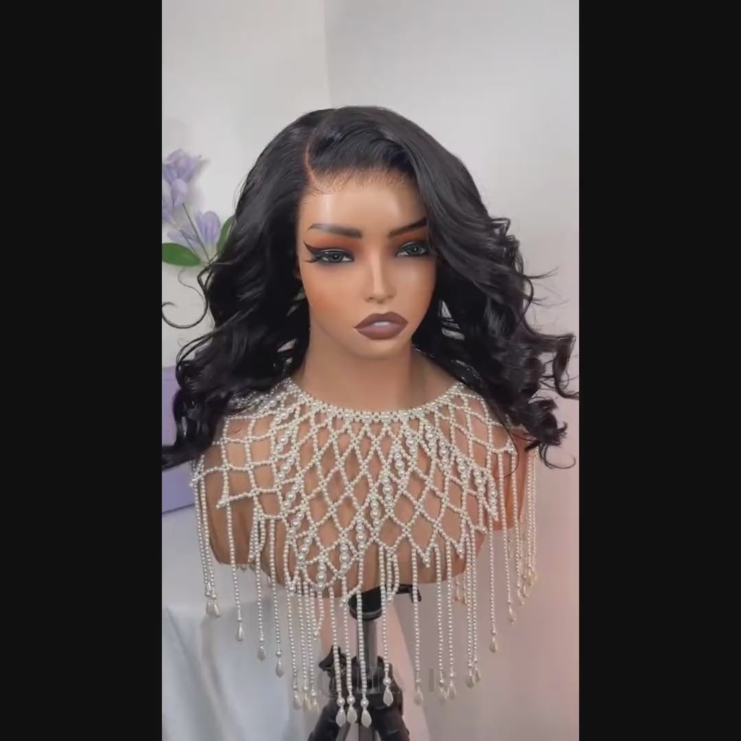 OQ HAIR Side Part Pre Style MCap 9x6 HD Lace Body Wave Curls Wig Pre-Everything Lace Frontal Wig Put On and Go Glueless Wig