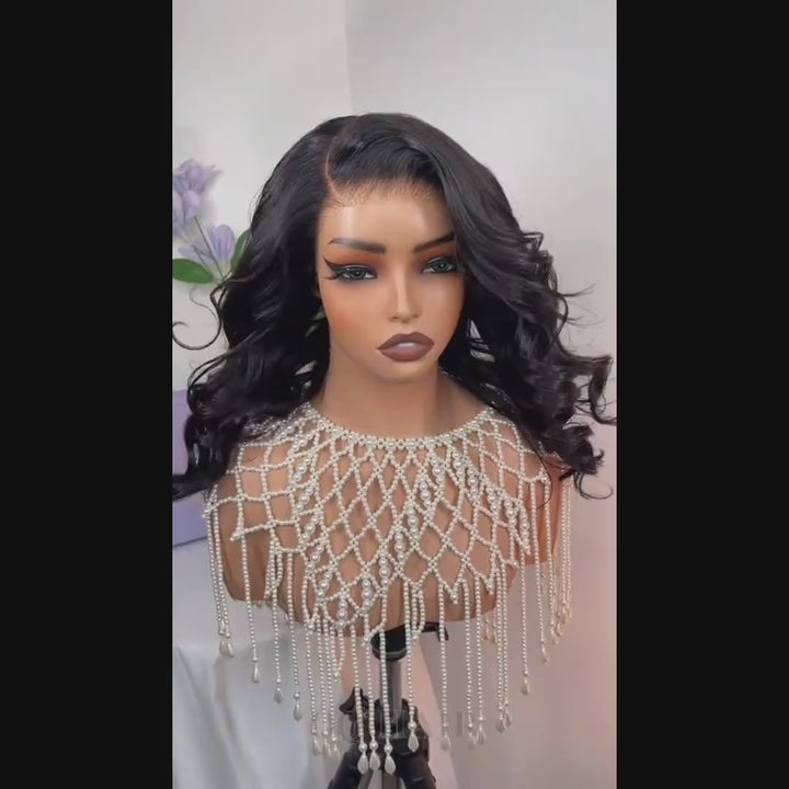 OQ HAIR Side Part Pre Style MCap 9x6 HD Lace Body Wave Curls Wig Pre-Everything Lace Frontal Wig Put On and Go Glueless Wig
