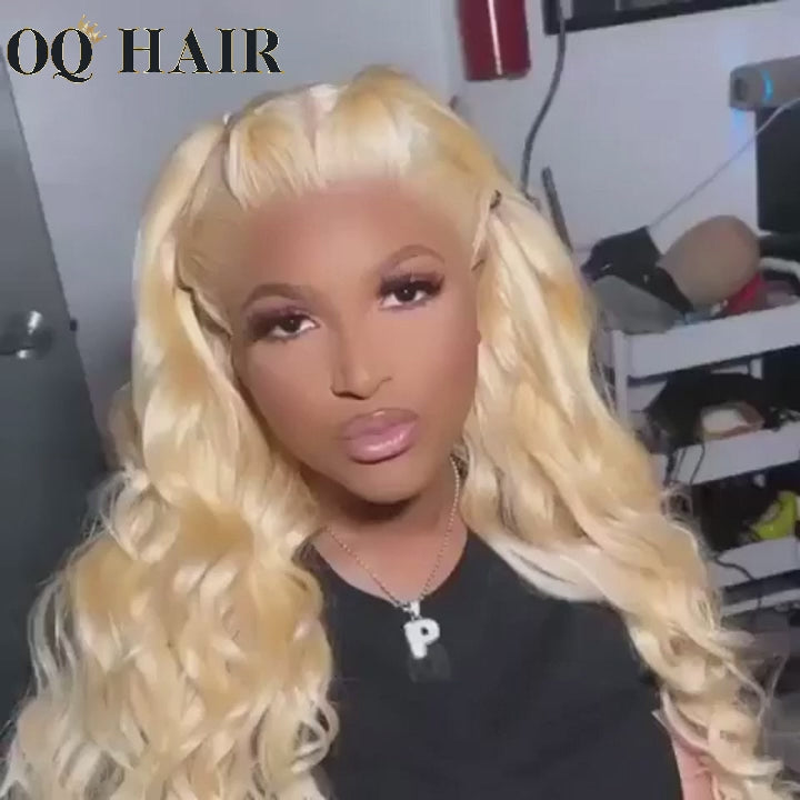 613 Blonde Body Wave Human Hair Lace Front Wigs 4x4 13x4 Lace Closure Wigs For Women Oqhair 