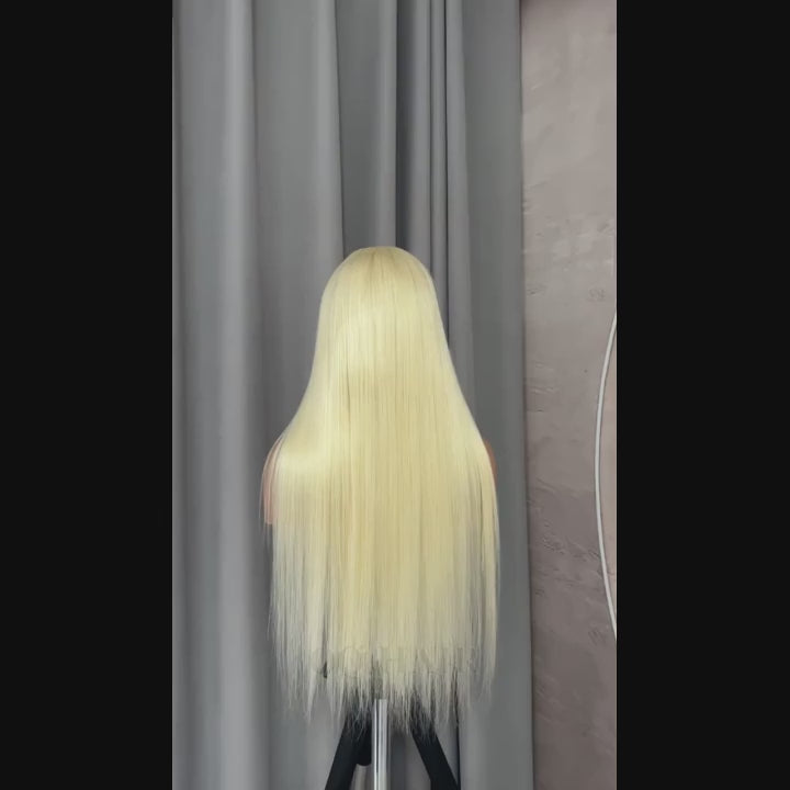 Pre-cut Lace Wig Straight Hair 613 Blonde Wear Go Glueless Wig 4x6 Lace Wig Preplucked with Natural Hairline