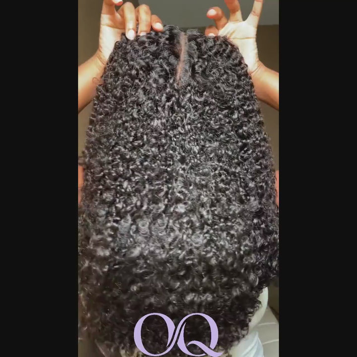 OQ HAIR Pixie Curly Skin HD Lace Glueless Crochet Wig Breathable Lightweight Natural Hairline