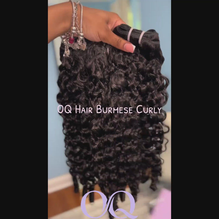 Burmese Curly Unprocessed Virgin Human Hair Bundles 1/3/4 Pcs