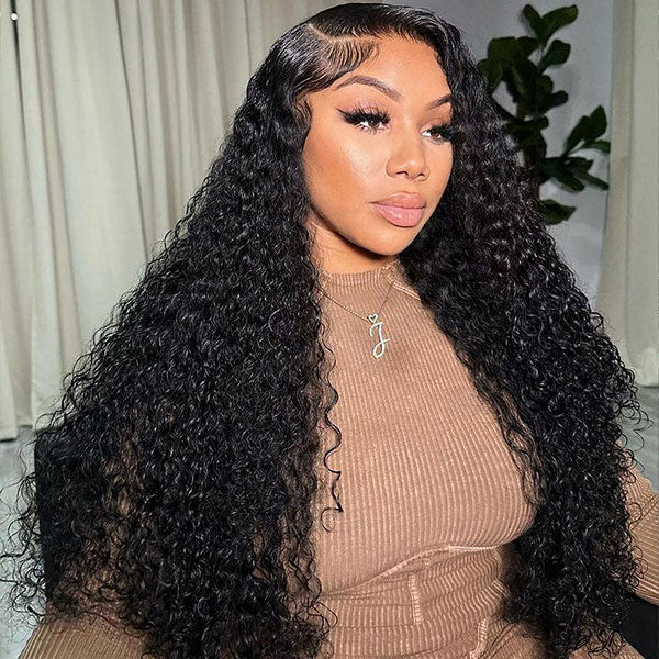 OQ HAIR Long Length Glueless Water Wave Easy install Skin HD Lace Wear Go Wig For Daily Wear