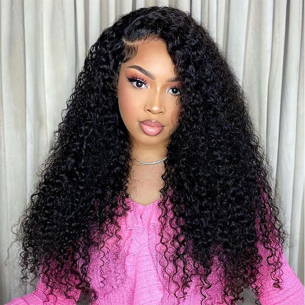 OQ HAIR Long Length Glueless Water Wave Easy install Skin HD Lace Wear Go Wig For Daily Wear