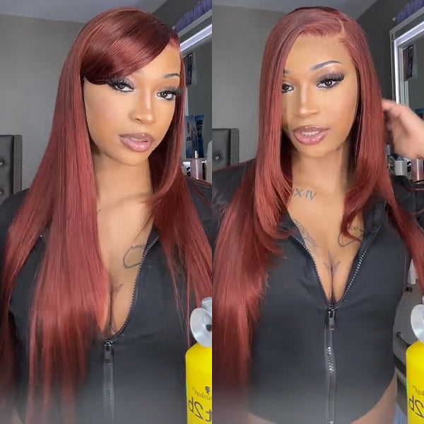 Beautiful half-up ponytail made with virgin hair wigs