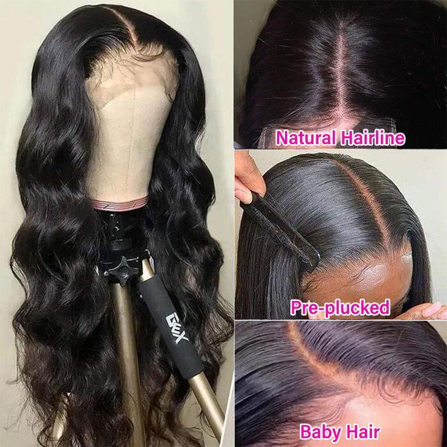 4x4 Lace Closure Wig Human Hair Brazilian Body Wave Lace Wigs for Women Human Hair Wigs - ORIGINAL QUEEN HAIR