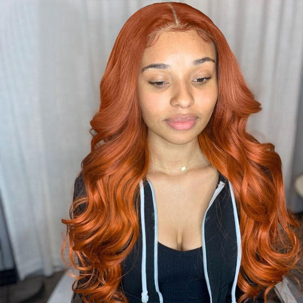 Loose Wave Hair Ginger Wig Ginger Orange Wig Human Hair Lace Front
