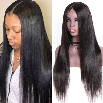 10A Malaysian 150%/180%/250% Density Straight Virgin Human Hair Lace Front Wigs - OQHAIR