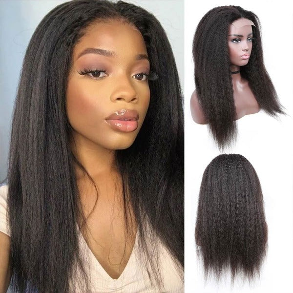 4x4 Lace Closure Wigs Preplucked Human Hair Kinky Straight Skin Melt Lace Wigs for Women - ORIGINAL QUEEN HAIR