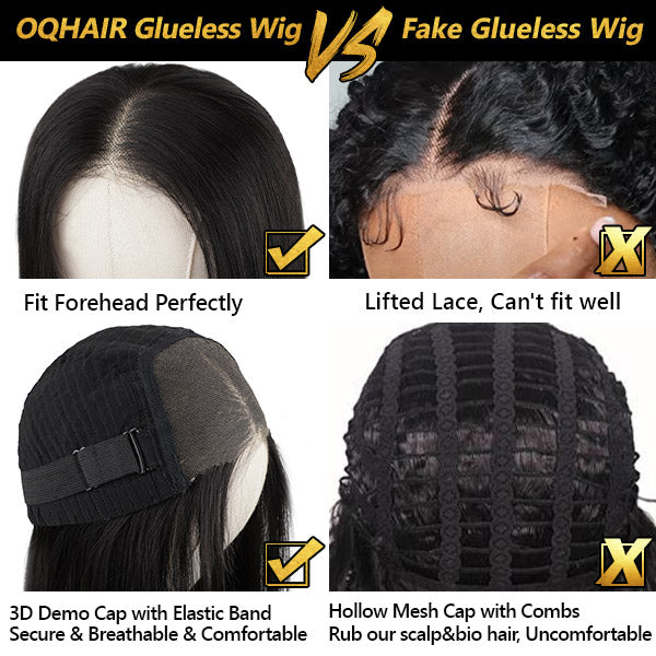 Glueless Wigs 4/27 Highlight Water Wave Short Bob Wig