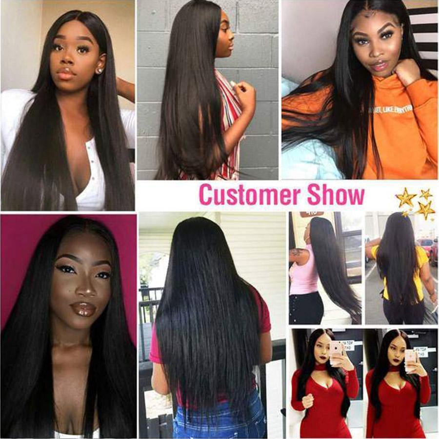 Straight Lace Closure Wigs 4x4 Closure Wig Glueless Human Hair Wigs Pre Plucked With Baby Hair Remy - ORIGINAL QUEEN HAIR