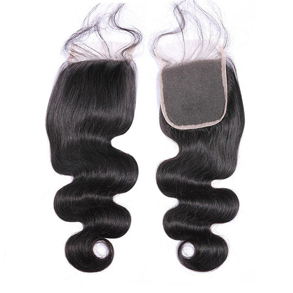 100% Virgin Human Hair 4x4 5x5 Swiss Lace Closure 6 Hair Texture Natural Black -OQHAIR