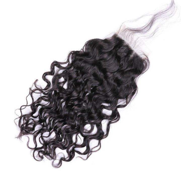 9A  Natural Wave Human Hair 3 Bundles with 4*4 Closure Natural Black -OQHAIR - ORIGINAL QUEEN HAIR