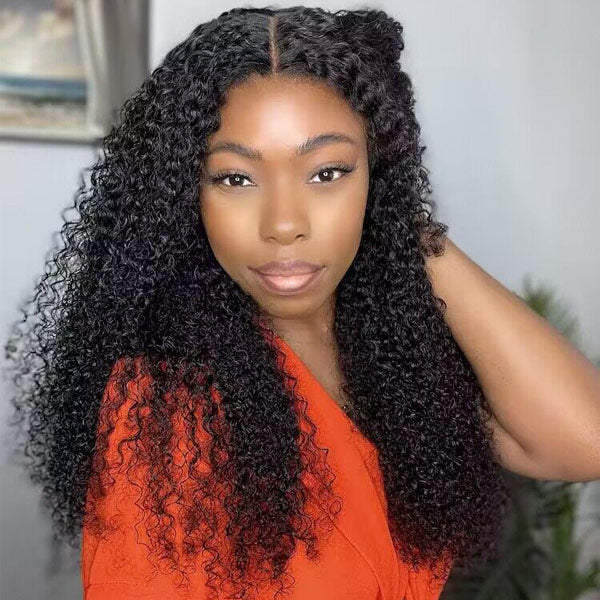 Type 4 Hairline Undetectable 13x4 HD Lace Front Wigs with Curly