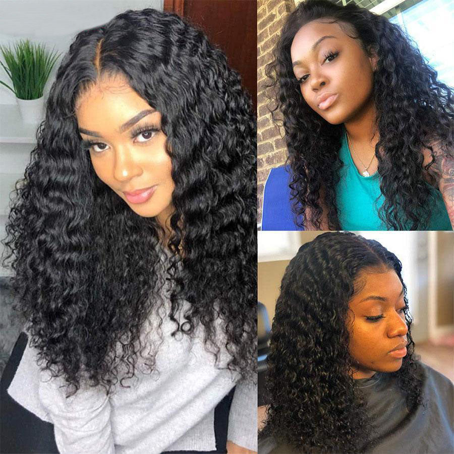 Deep Wave Human Virgin Hair Lace Part Wigss | OQHAIR