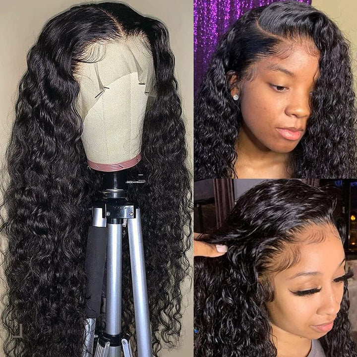 360 Lace Front Wigs Water Wave Human Hair Wigs Best Wigs for Ponytail  -OQHAIR