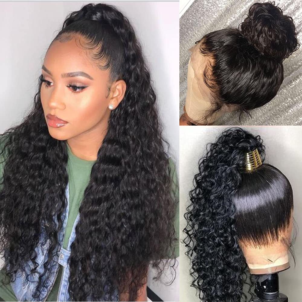 360 Lace Front Wigs Water Wave Human Hair Wigs Best Wigs for Ponytail  -OQHAIR