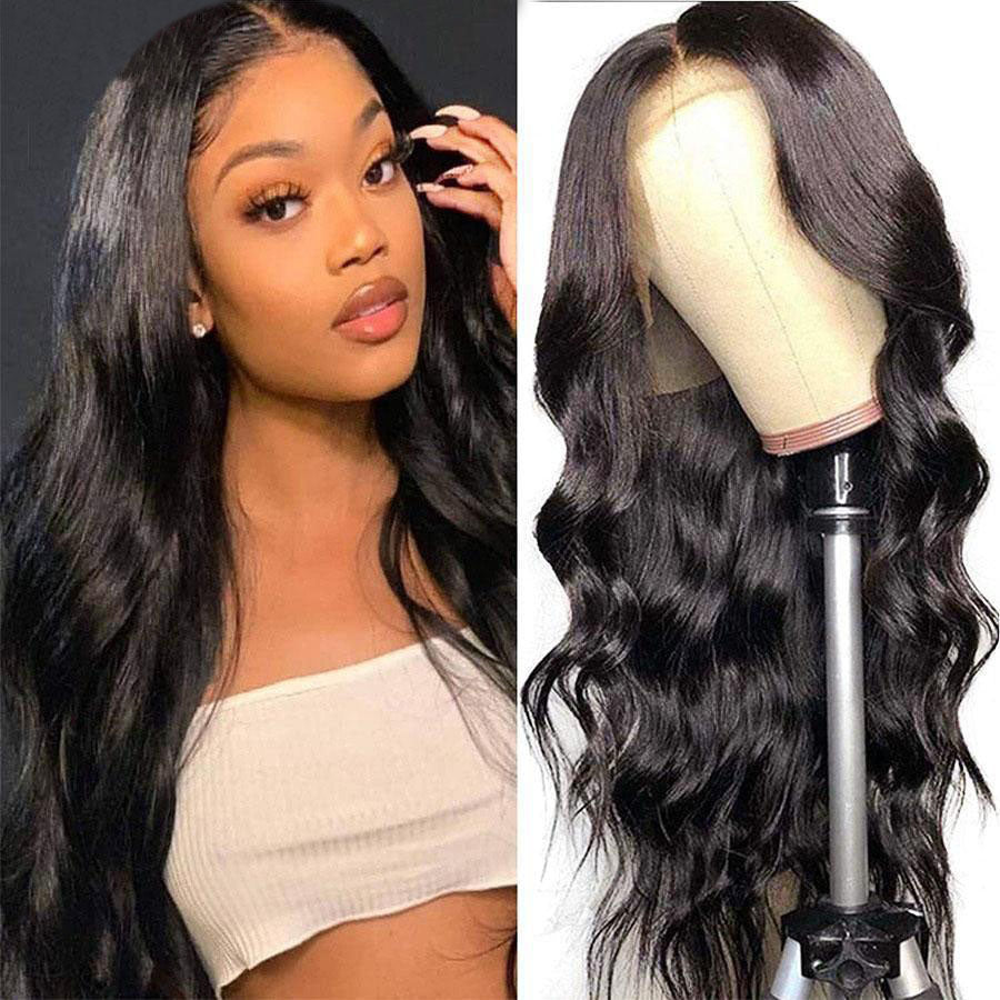 Lace Front Wigs T-part Human Hair Wigs Body Wave 6Inches Deep Middle Lace Part Wigs for Women
