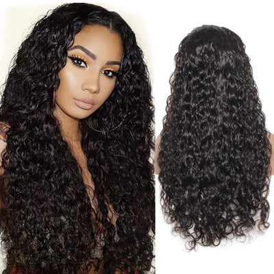 Peruvian 150%/180%/250% Density Water Wave Virgin Human Hair Lace Front Wigs -OQHAIR