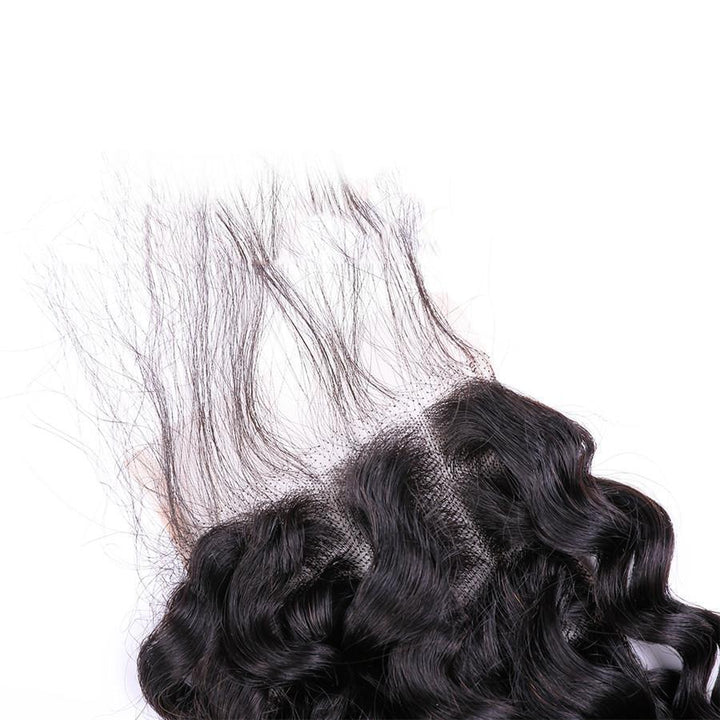 Deep Wave 3 Bundles with 4*4 Lace Closure Human Virgin Hair -OQHAIR - ORIGINAL QUEEN HAIR