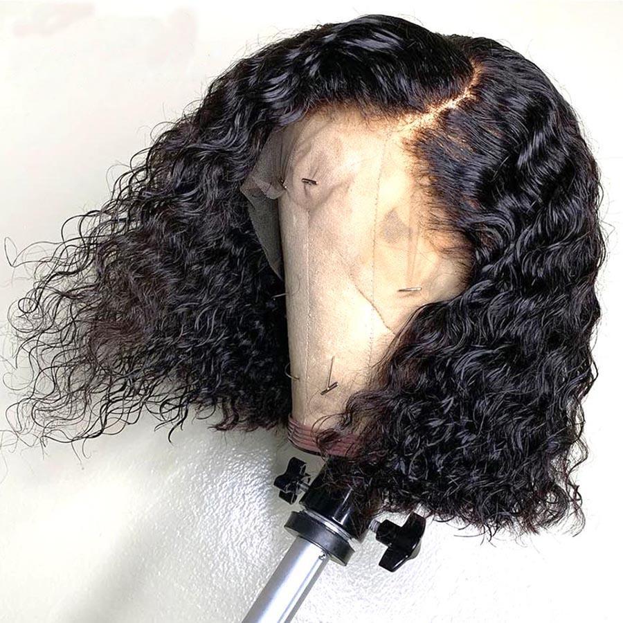 Bob Wigs Deep Wave Virgin Human Hair Lace Front Wigs