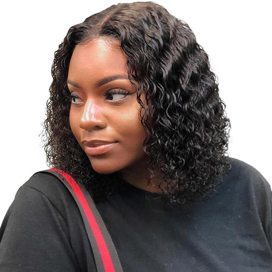 Bob Wigs Deep Wave Virgin Human Hair Lace Front Wigs
