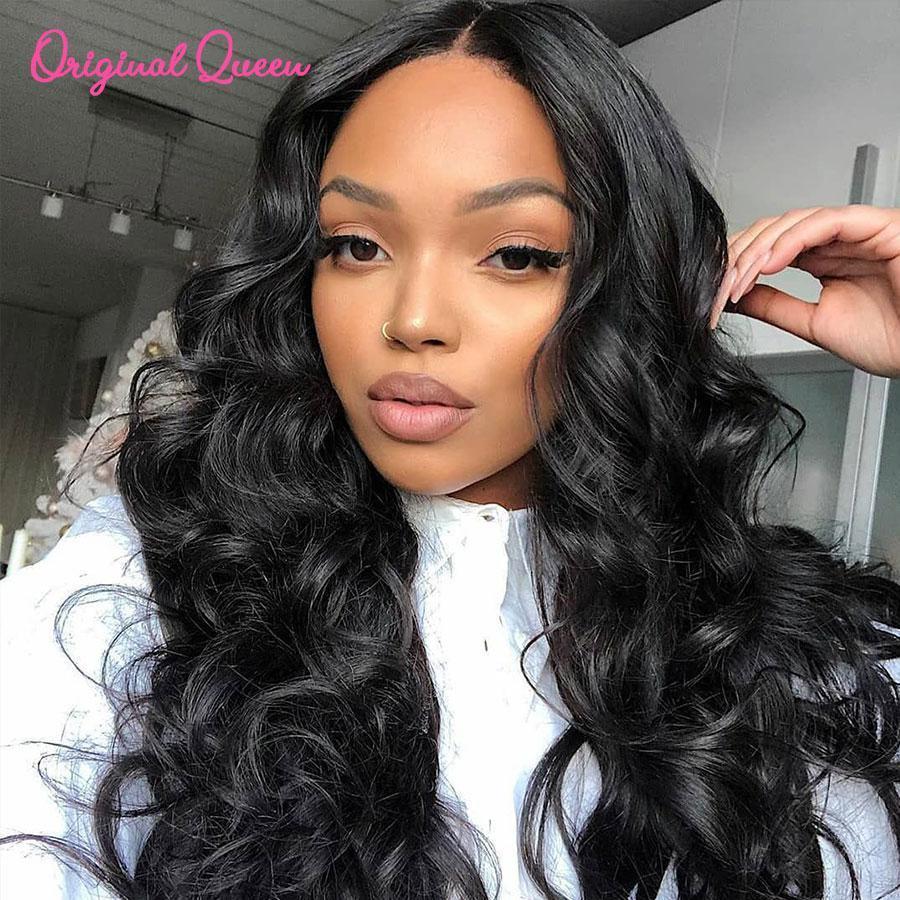 Glueless 4*4 Lace Closure Wig Pre-Plucked Loose Wave Human Hair Wigs Loose Curly 200% Density Wigs Natural Hairline - ORIGINAL QUEEN HAIR