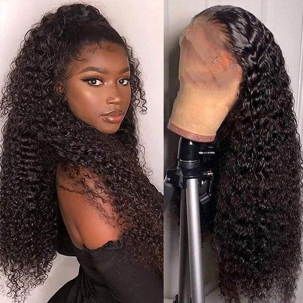 Lace Frontal Mongolian Kinky Curly 6 x 13 Wig 20\