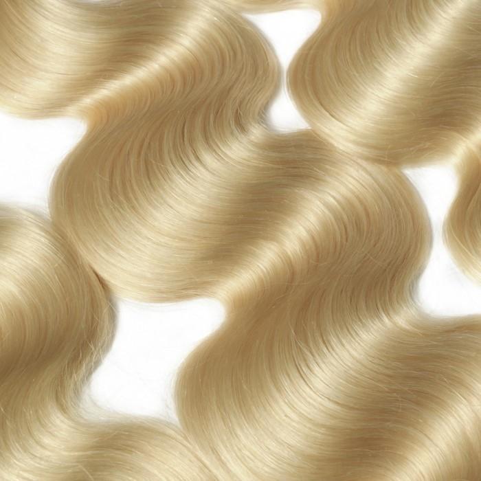 613 Bundles Body Wave Human Virgin Hair No Split & Full End Blonde Color Hair Bundles -OQHAIR