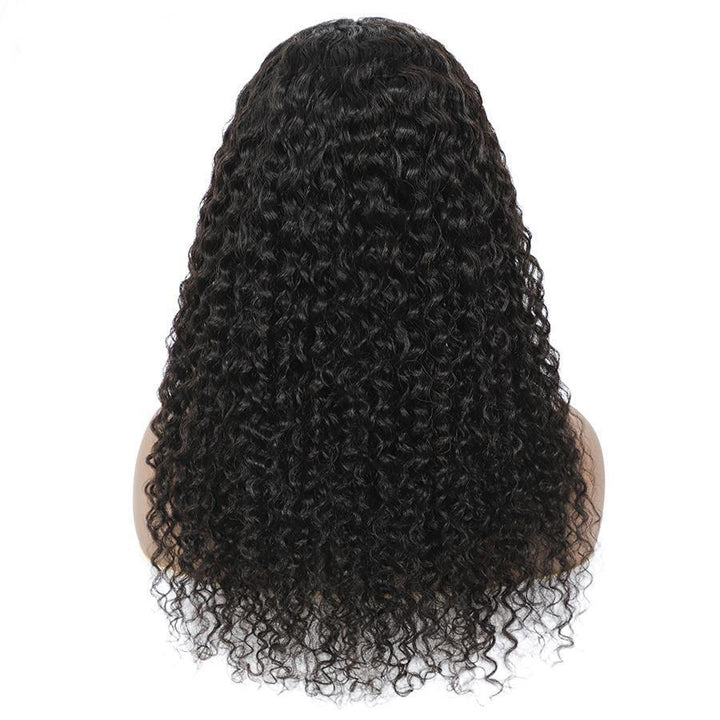 T Part Lace Wig Human Hair 6Inches Deep Middle T Part Wigs Water Wave Wet and Wavy Lace Front Wigs with Baby Hair