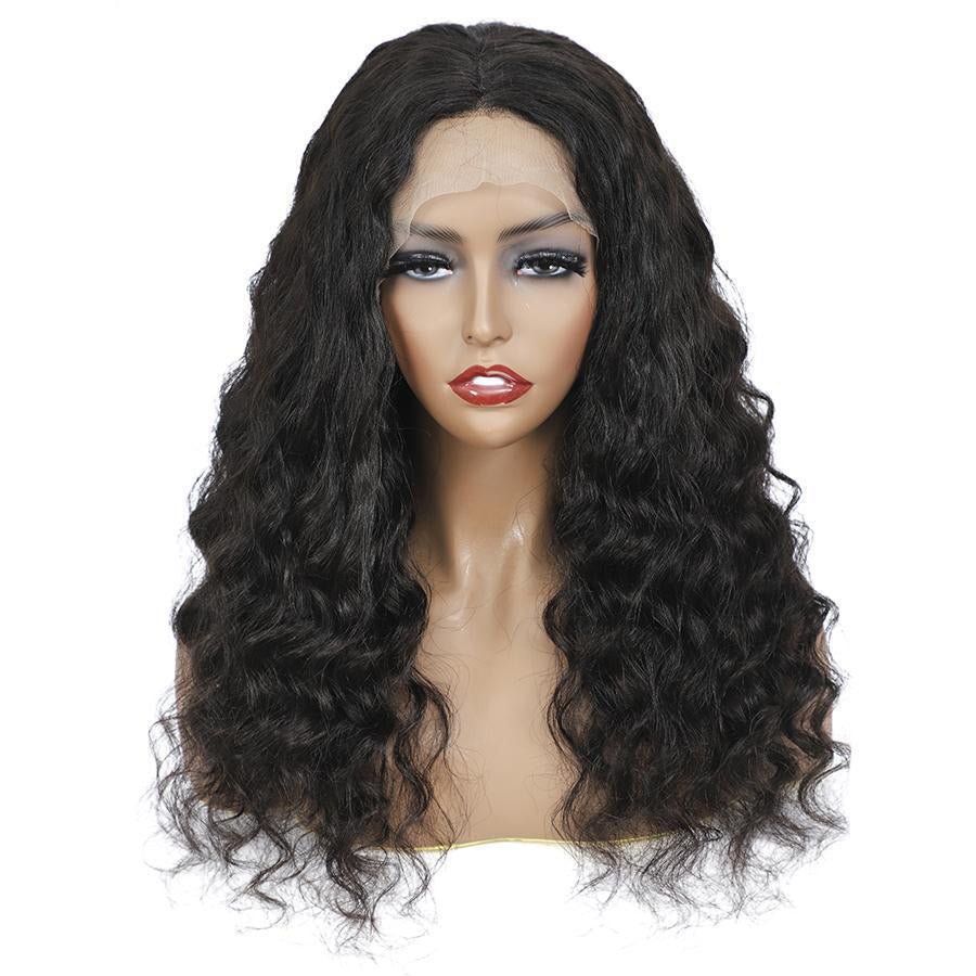 T-part Lace Front Wigs Human Hair Loose Wave 6Inches Deep Middle T Part Wigs Pre-plucked Natural Hairline with Baby Hair