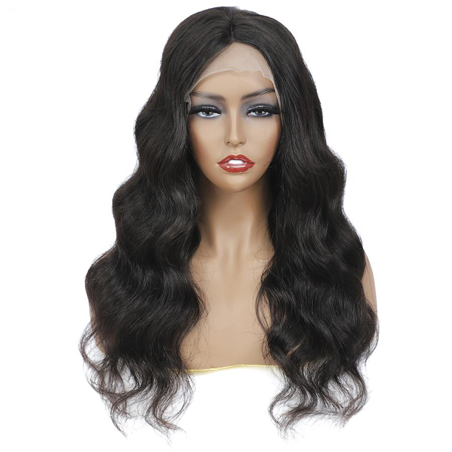 Lace Front Wigs T-part Human Hair Wigs Body Wave 6Inches Deep Middle Lace Part Wigs for Women