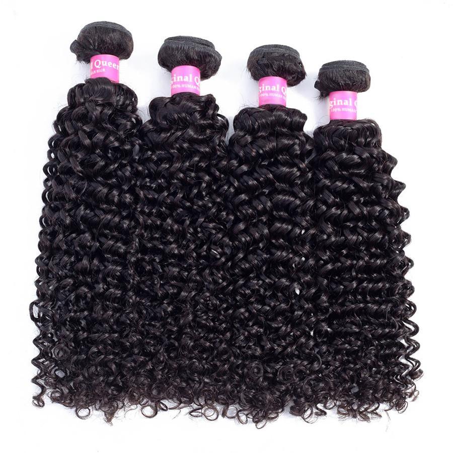 4 Bundles Kinky Curly Human Virgin Hair Natural Black -OQHAIR - ORIGINAL QUEEN HAIR