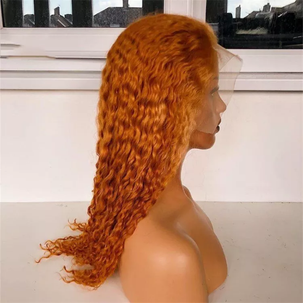 Ginger 13x4 Lace Front Wig Pre Plucked Deep Wave Hair Wig Human Hair