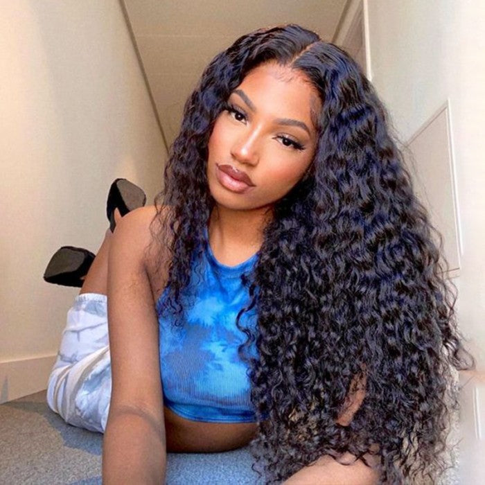 water wave lace closure wig