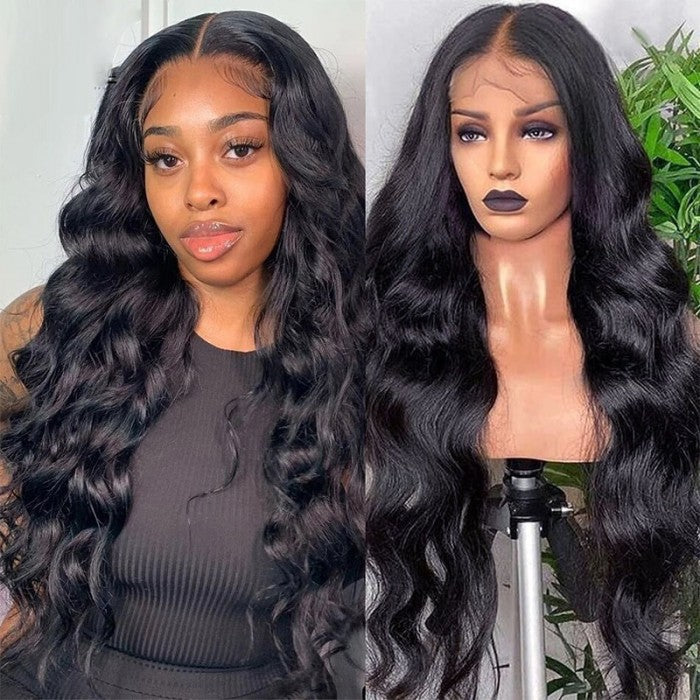 360 Lace Wigs Gorgeous Loose Wave Human Virgin Hair Lace Front Wigs 10-26inches for Women -OQHAIR
