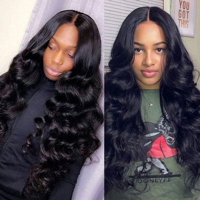 Loose Wave Human Hair 4 Bundles with 4*4 Lace Clsoure Natural Black -OQHAIR - ORIGINAL QUEEN HAIR