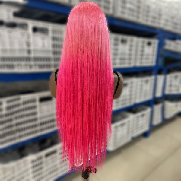 Pink ombre outlet hair straight