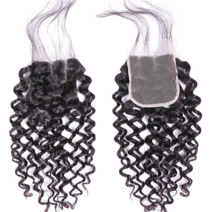 Water Wave 3 Bundles with 4*4 Lace Closure Human Virgin Hair -OQHAIR - ORIGINAL QUEEN HAIR